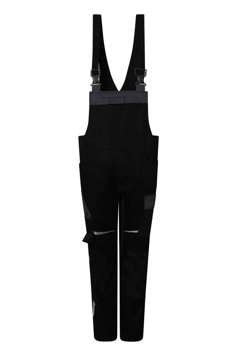 Pionier-PW Essential Latzhose, Schwarz/Dunkelgrau