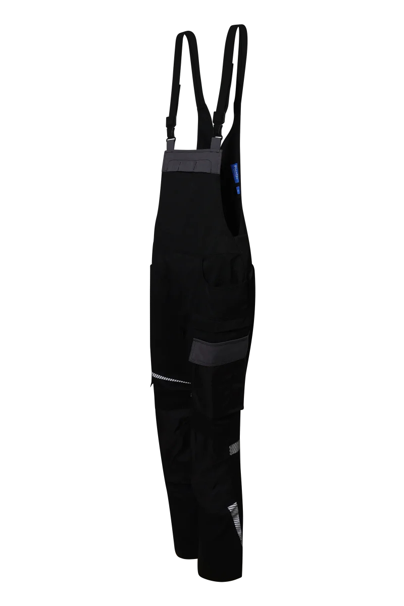 Pionier-PW Essential Latzhose, Schwarz/Dunkelgrau