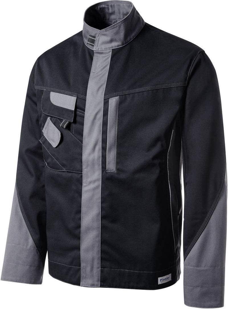 PIONER-Workwear, Arbeits-Berufs-Bund-Jacke, TOOLS, 285g/m, schwarz/grau