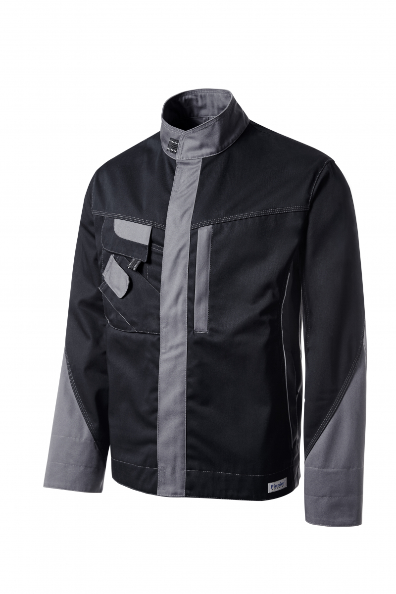 PIONER-Workwear, Arbeits-Berufs-Bund-Jacke, TOOLS, 285g/m², schwarz/grau