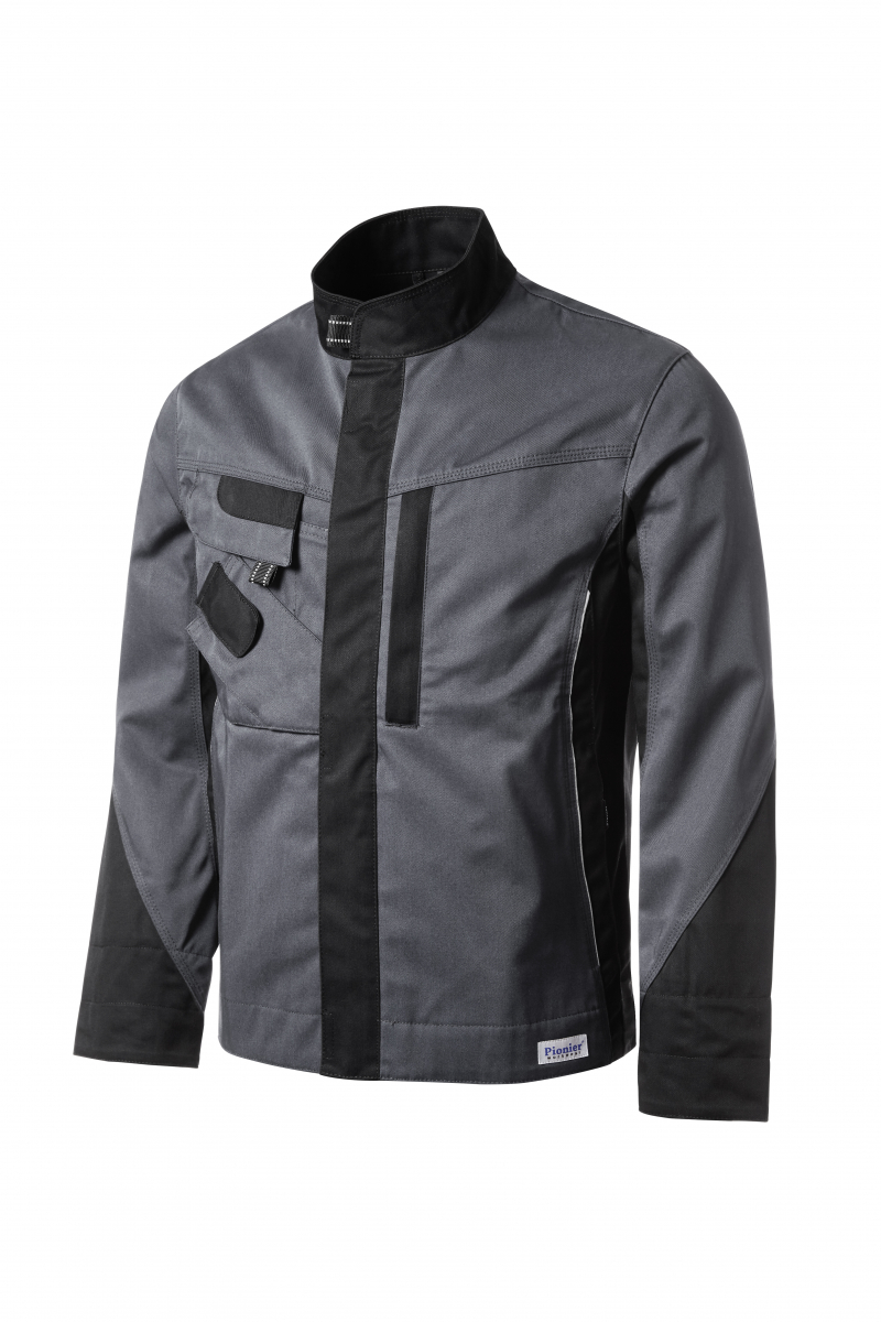 PIONER-Workwear, Arbeits-Berufs-Bund-Jacke, TOOLS, 285g/m², grau/schwarz
