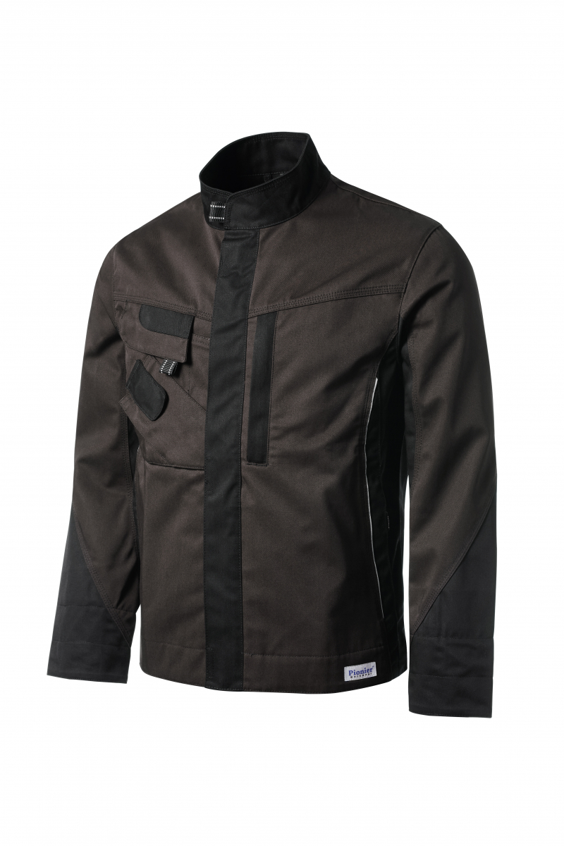 PIONER-Workwear, Arbeits-Berufs-Bund-Jacke, TOOLS, 285g/m², braun/schwarz