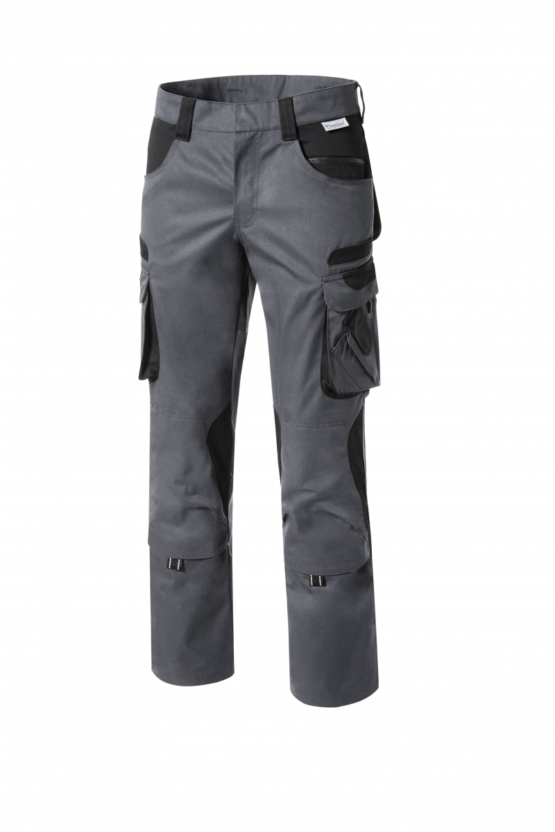 PIONIER-Workwear, Herren-BArbeits-Berufs-Bund-Hose, TOOLS, 285g/m², grau/schwarz