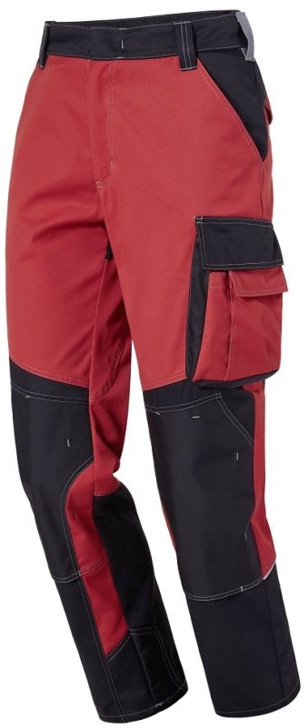 PIONIER-Workwear, Bundhose, ca. 245g/m, schwarz/rot
