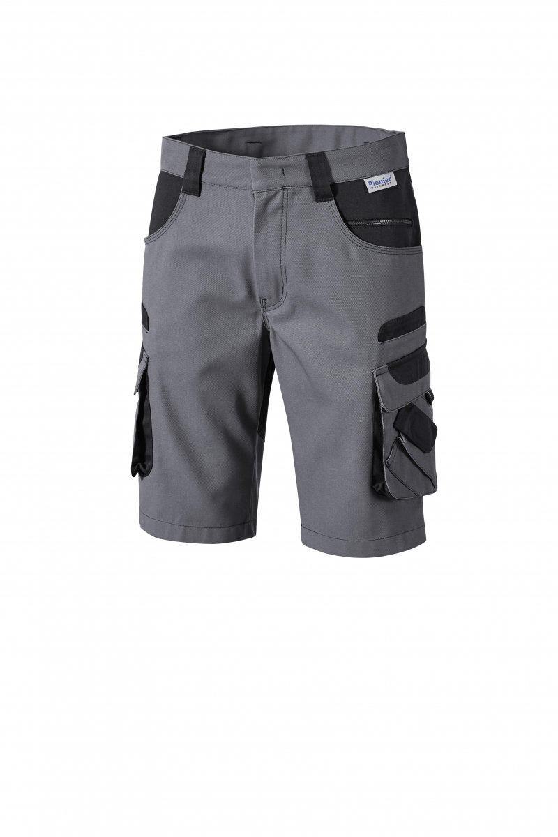 PIONIER-Workwear, Bermuda, Arbeits-Berufs-Shorts, TOOLS, 285g/m, grau/schwarz