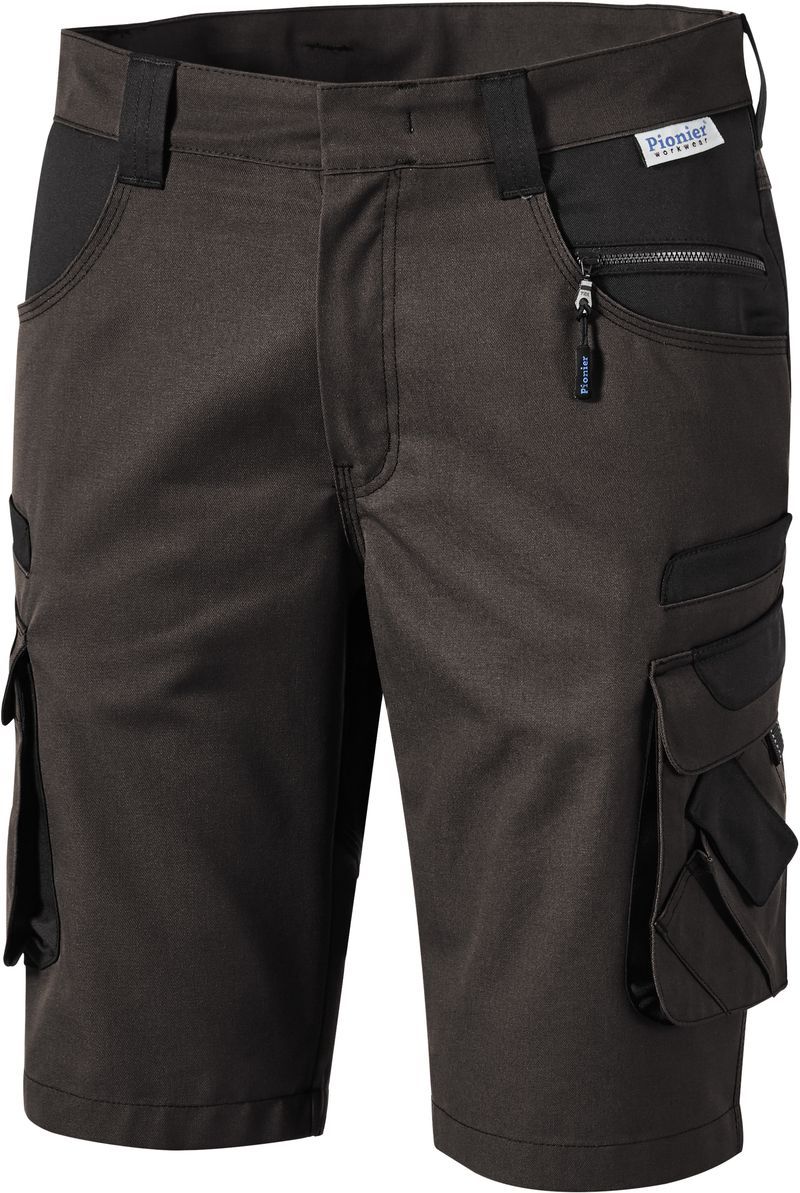 PIONIER-Workwear, Bermuda, Arbeits-Berufs-Shorts, TOOLS, 285g/m, braun/schwarz