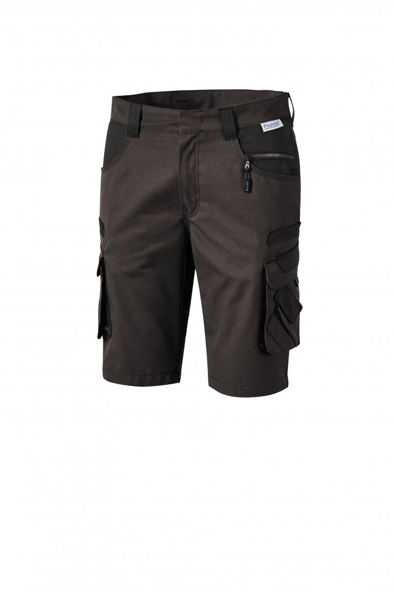 PIONIER-Workwear, Bermuda, Arbeits-Berufs-Shorts, TOOLS, 285g/m, braun/schwarz