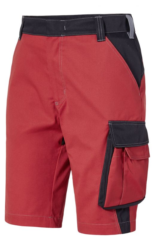 PIONIER-Workwear, Bermuda, Arbeits-Berufs-Shorts, ca. 245g/m, schwarz/rot