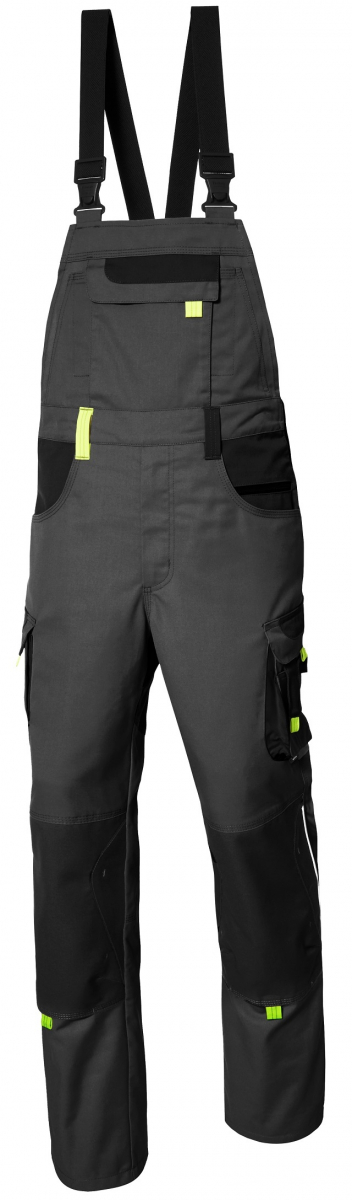 PIONIER-Workwear, Latzhose, TOOLS 2.0, 285g/m, anthrazit/schwarz