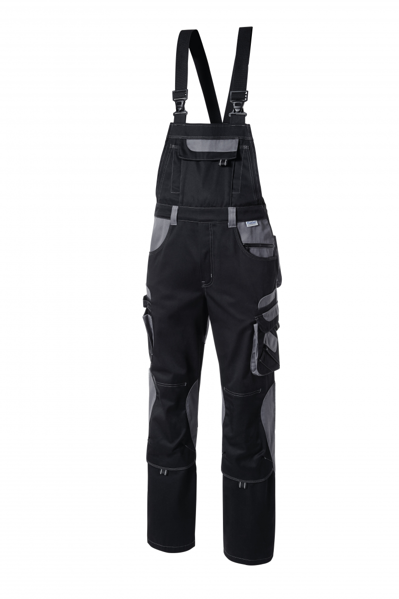 PIONIER-Workwear, Arbeits-Berufs-Latz-Hose, TOOLS, 285g/m, schwarz/grau