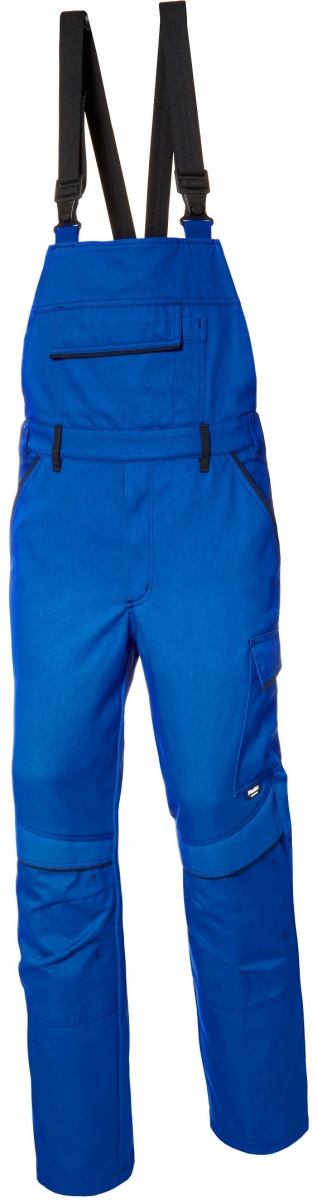 PIONIER-Workwear, Herren-Latzhose, New Cotton Pure, kornblau/schwarz