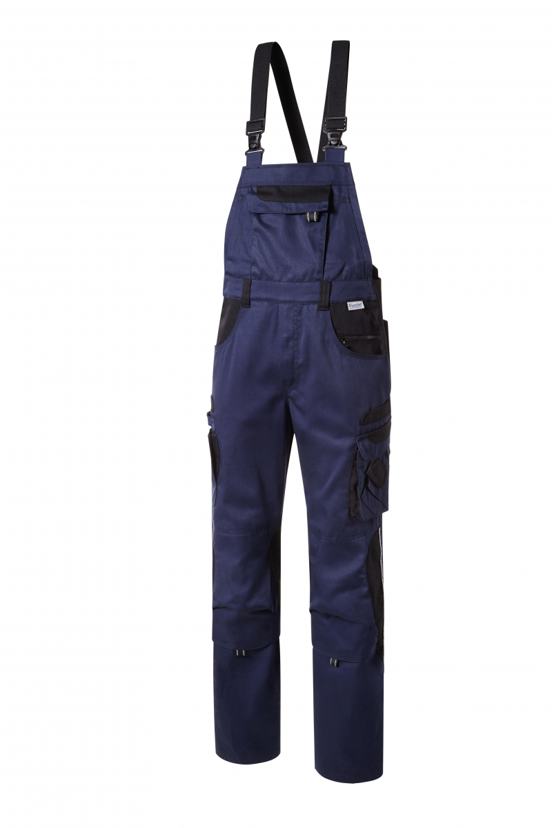 PIONIER-Workwear, Arbeits-Berufs-Latz-Hose, TOOLS, 285g/m, marine/schwarz