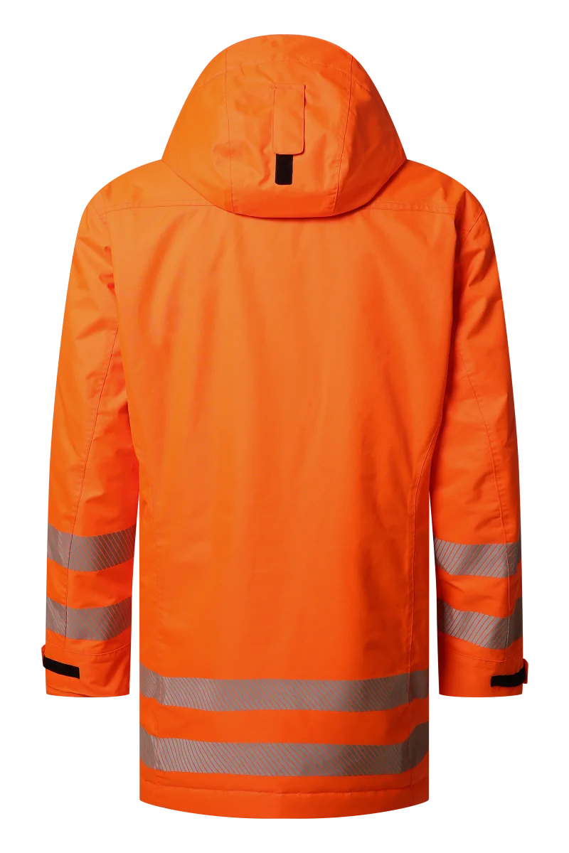 Pionier-PW Hi-Vis Parka, High Visible Orange/Dress Blues