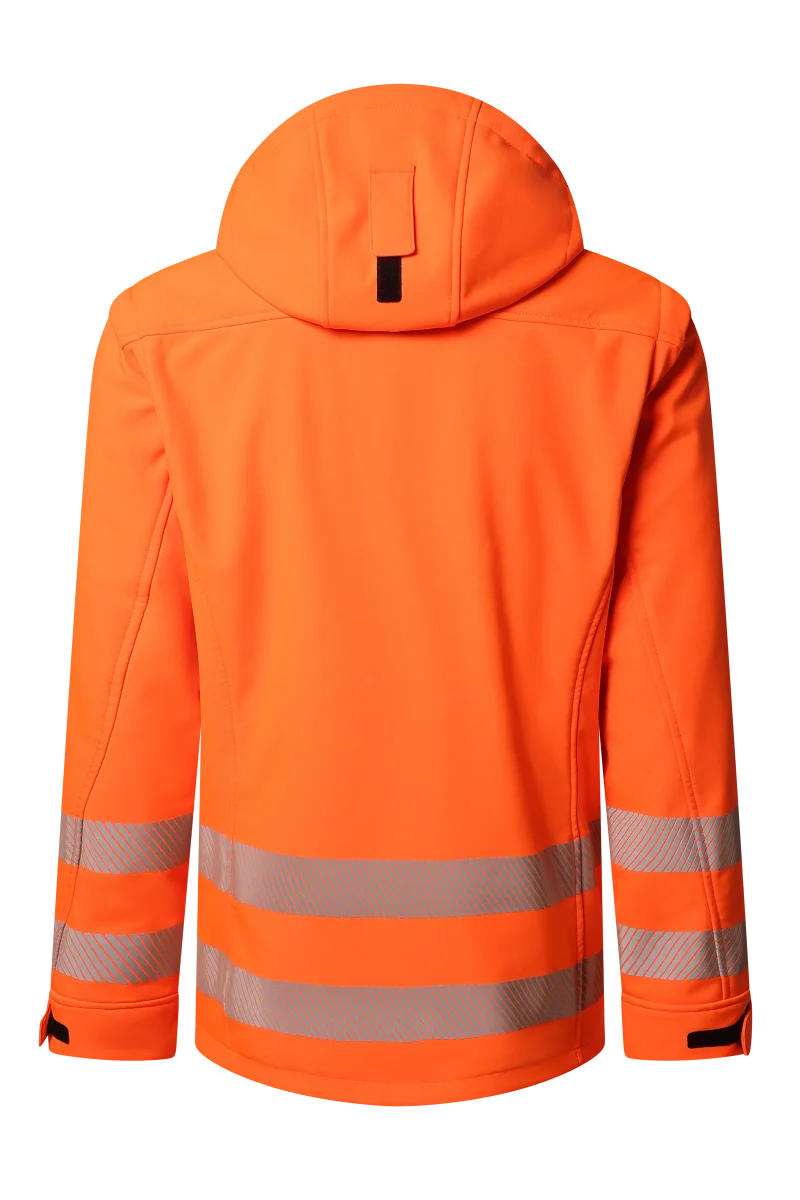 Pionier-PW Hi-Vis Softshell Jacke, High Visible Orange/Dress Blues