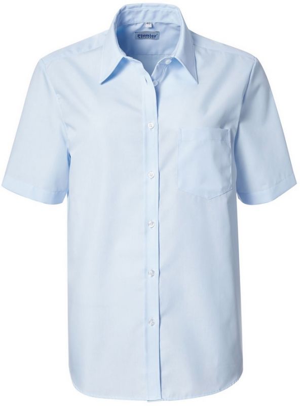 PIONIER-Workwear, Damen-Business-Bluse, 1/2 Arm, hellblau