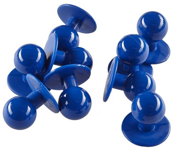 PIONIER-Kugelknöpfe, 10er Pack, blau