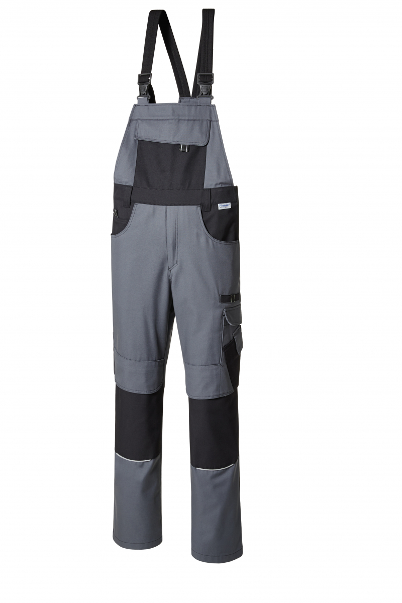 PIONIER-Workwear, Arbeits-Berufs-Latz-Hose, RESIST 1, ca. 300g/m², grau/schwarz