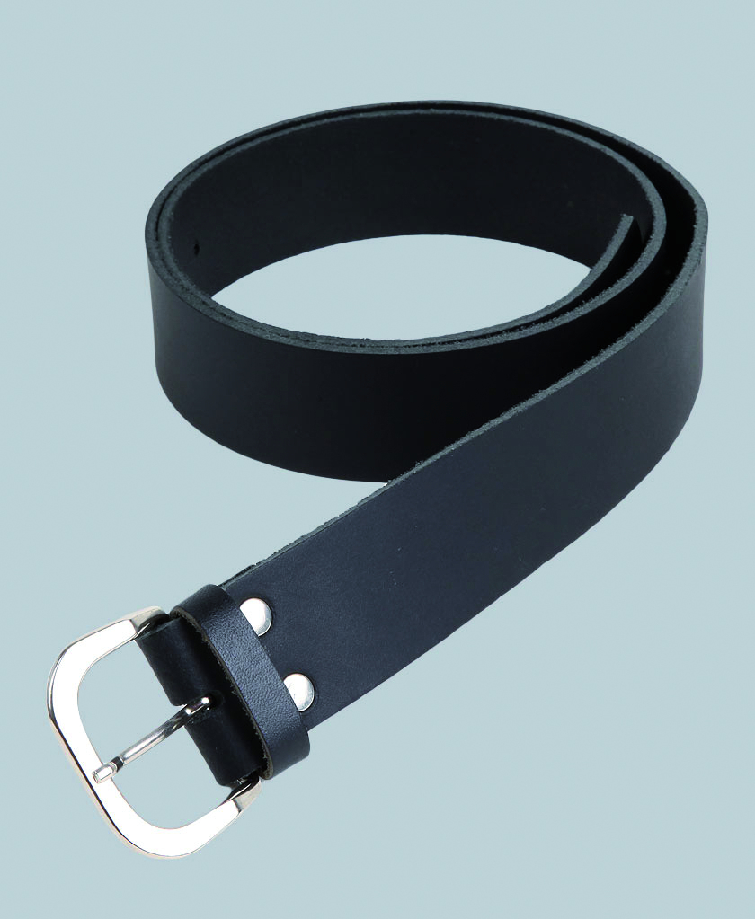 PIONIER-Ledergürtel, 4 cm breit, ZUNFT ZUBEHÖR, schwarz