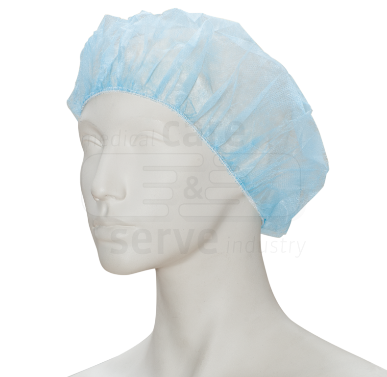 WIROS-Einweg-Vlies-Hauben, Einmalhauben, Barett, Pkg. á 100 Stück, VE = 2000 Stück, blau