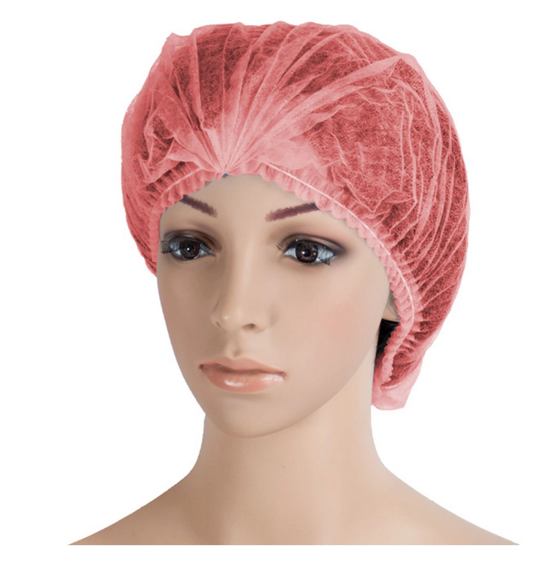 WIROS-Einweg-Vlies-Hauben, Einmalhauben, Clip, Pkg. á 100 Stück, VE = 1000 Stück, rosa