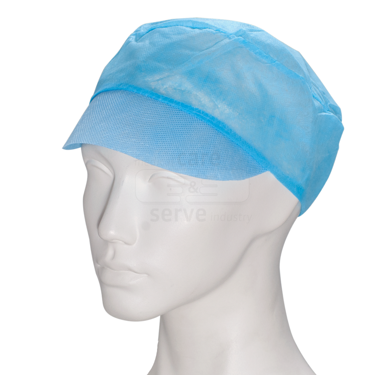 WIROS-Einweg-Vlies-Schirmmütze, Einmalmütze, Pkg á 100 Stück, VE = 1000 Stück, blau
