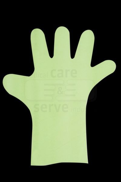 WIROS-Hand-Schutz, Einweg-PE Einmal-Handschuhe, 0,03 mm, 37 cm, Pkg  100 Stck, VE = 1 Pkg, grn