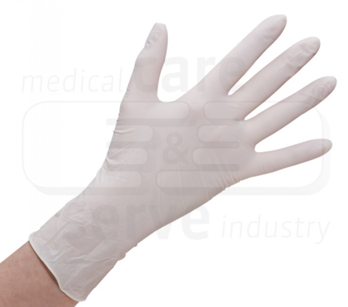 WIROS-Hand-Schutz, Einweg-Latex Handschuhe, gepudert, glatt, Spenderbox, transparent, Pkg  100 Stck, VE = 1 Pkg.