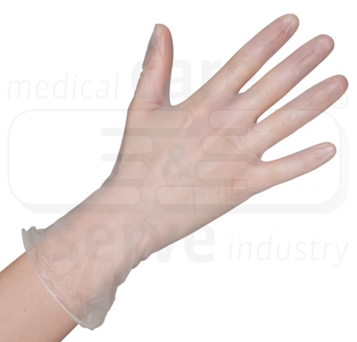 WIROS-Hand-Schutz, Einweg-Vinyl Handschuhe, puderfrei, Spenderbox, wei, Pkg  100 Stck, VE = 1000 Stck