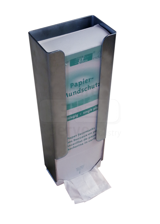 WIROS Spender-Wandhalter, Edelstahl, für Papier Mundschutz, silber