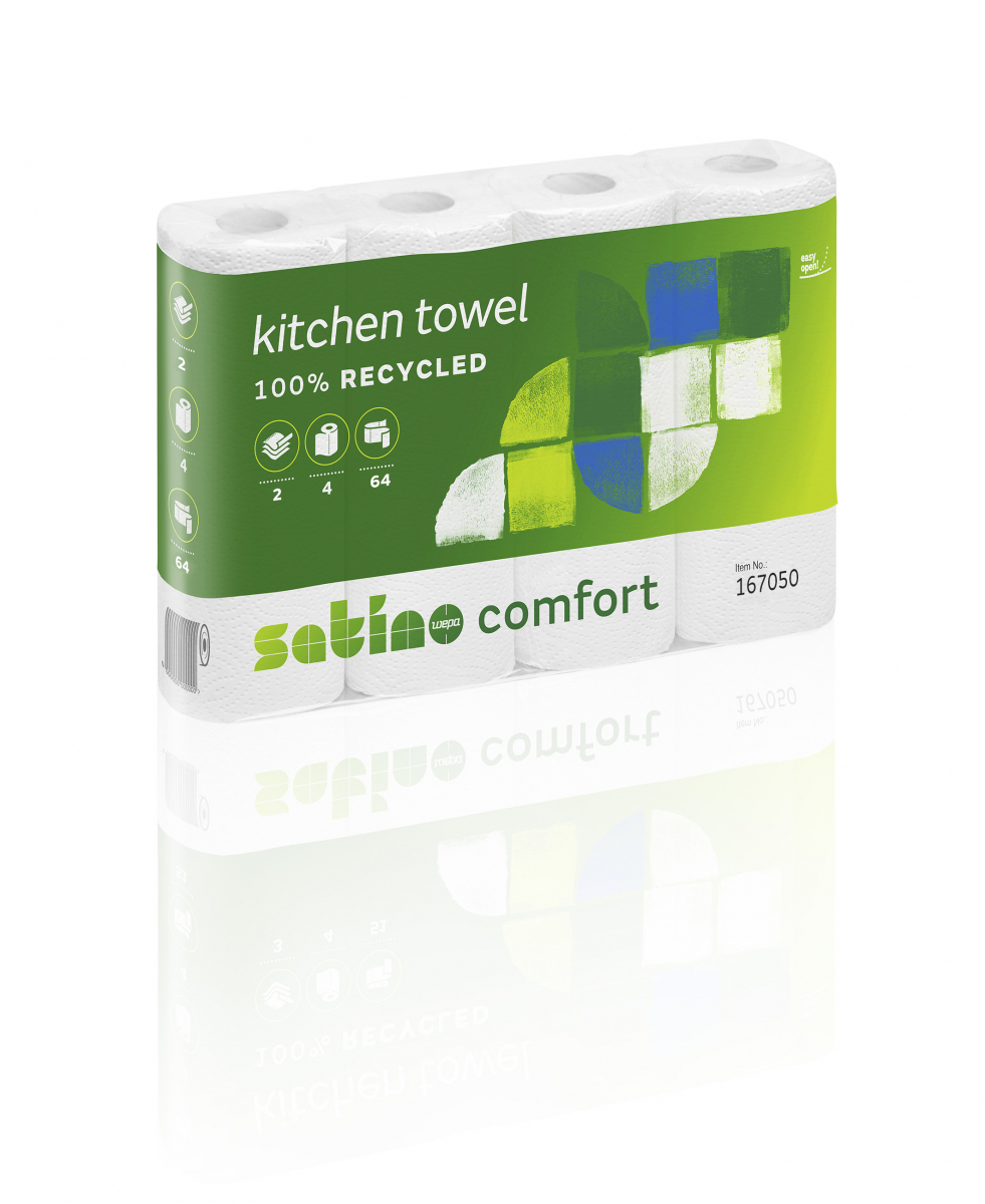 WEPA-Kchenrolle, Satino comfort, 2-lagig, Pkg. a´32 Rollen