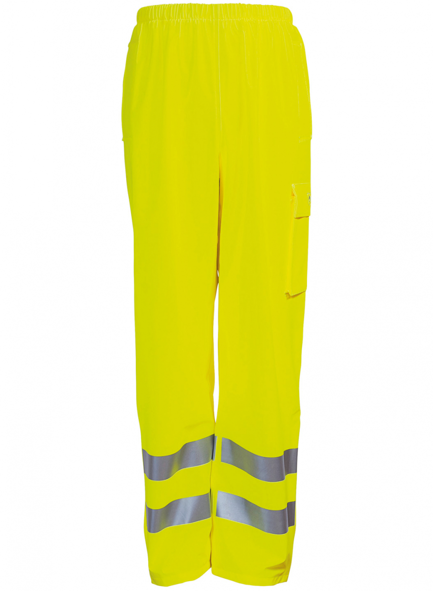 ELKA-Workwear, Rainwear-Wetter-Schutz, D-LUX-Regen-Bund-Hose, EN 471, DRY ZONE, 170g/m², warngelb