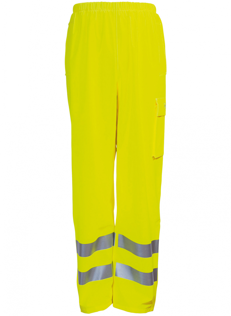 ELKA-Workwear, Rainwear-Wetter-Schutz, D-LUX-Regen-Bund-Hose, EN 471, DRY ZONE, 170g/m, warngelb