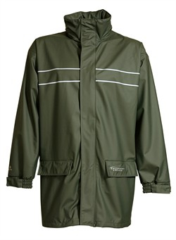 ELKA-Workwear, Rainwear-Wetter-Schutz, PU-Workwear, Regen-Jacke, Parka Dry Zone D-Lux, oliv