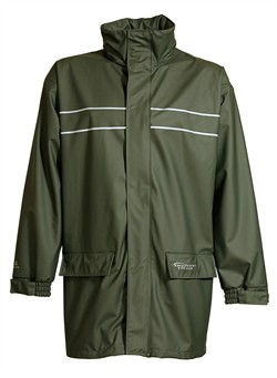 ELKA-Workwear, Rainwear-Wetter-Schutz, PU-Workwear, Regen-Jacke,  Parka Dry Zone D-Lux, oliv