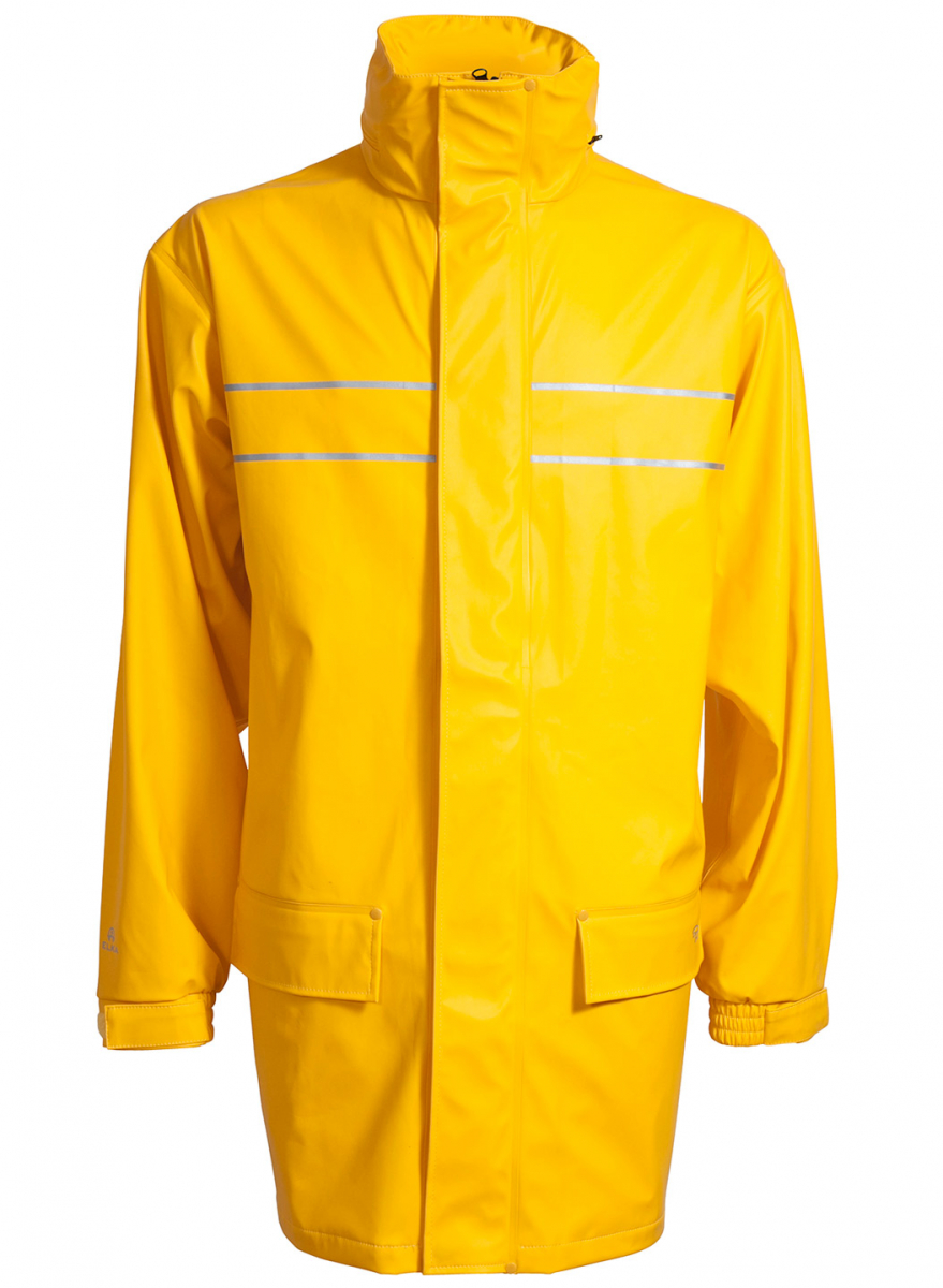 ELKA-Workwear, Rainwear-Wetter-Schutz, PU-Workwear, Regen-Jacke, D-LUX, DRY ZONE, 190g/m², gelb