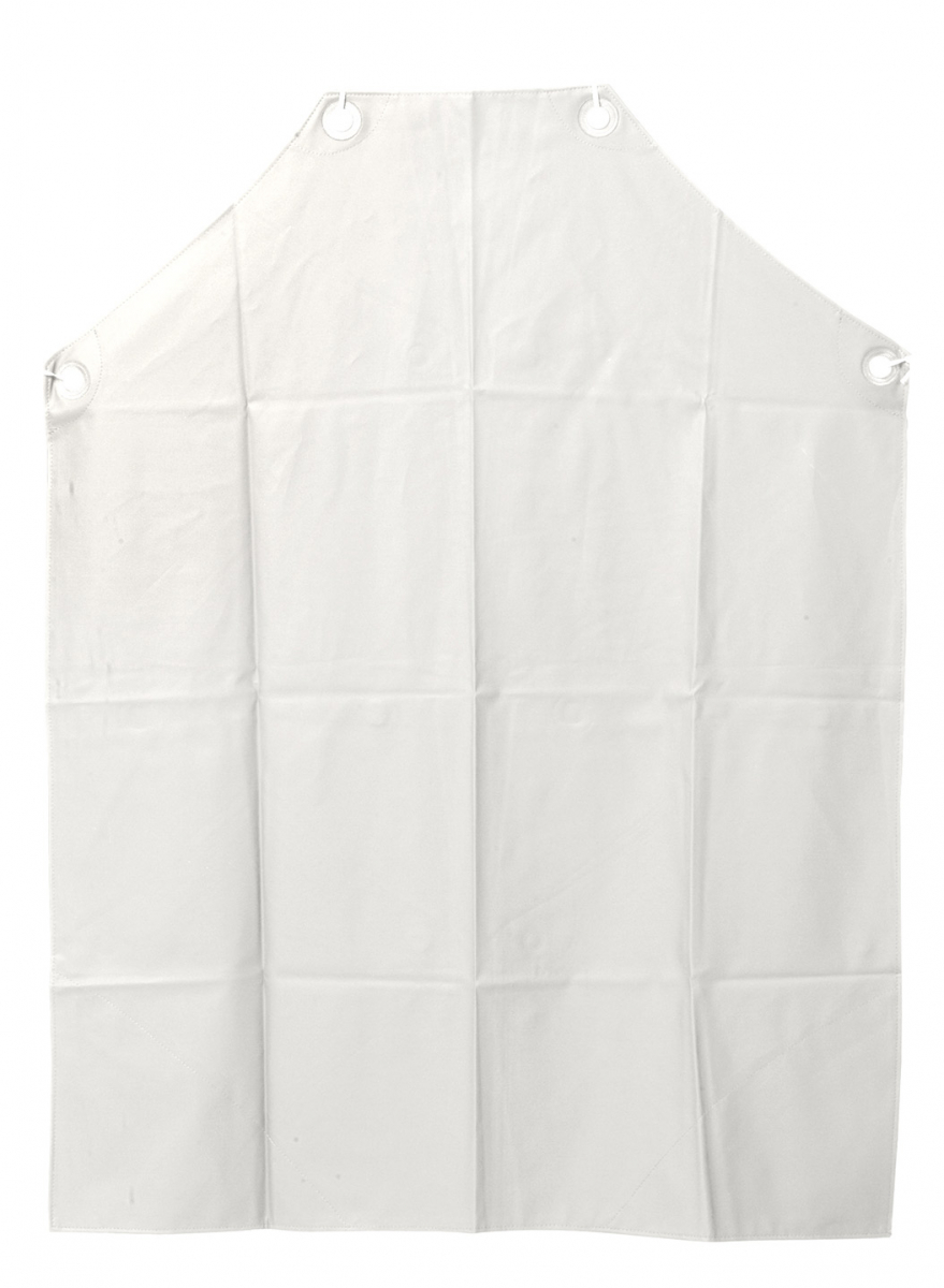 ELKA-Workwear, PVC-Arbeits-Berufs-Schürze Cleaning mit Ring für Geschirr, weiß