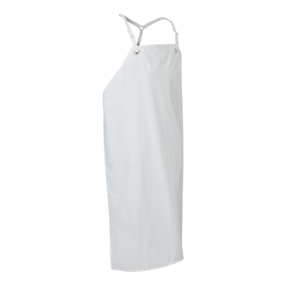 ELKA-Workwear, PVC-Arbeits-Berufs-Schürze Cleaning mit Ring für Geschirr, weiß