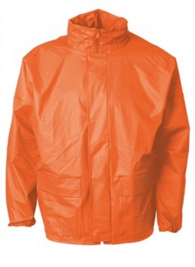 ELKA-Workwear, Rainwear-Wetter-Schutz, PU-Workwear, Regen-Jacke, Xtreme mit Reiverschluss, orange