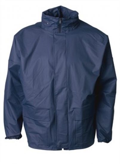 ELKA-Workwear, Rainwear-Wetter-Schutz, PU-Workwear, Regen-Jacke, Xtreme mit Reiverschluss, marine