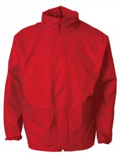 ELKA-Workwear, Rainwear-Wetter-Schutz, PU-Workwear, Regen-Jacke, Xtreme mit Reiverschluss, rot