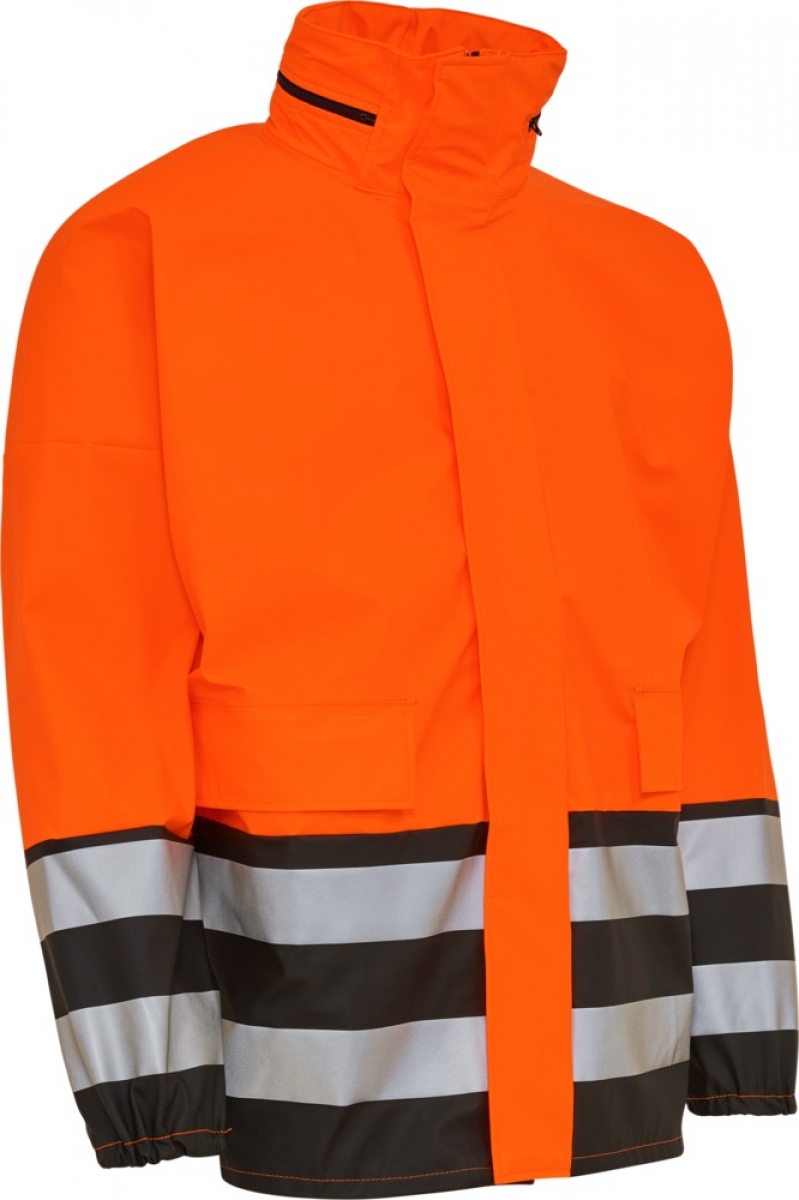 ELKA-Warnschutz, Warn-Schutz-Jacke mit Reiverschluss, warnorange/schwarz