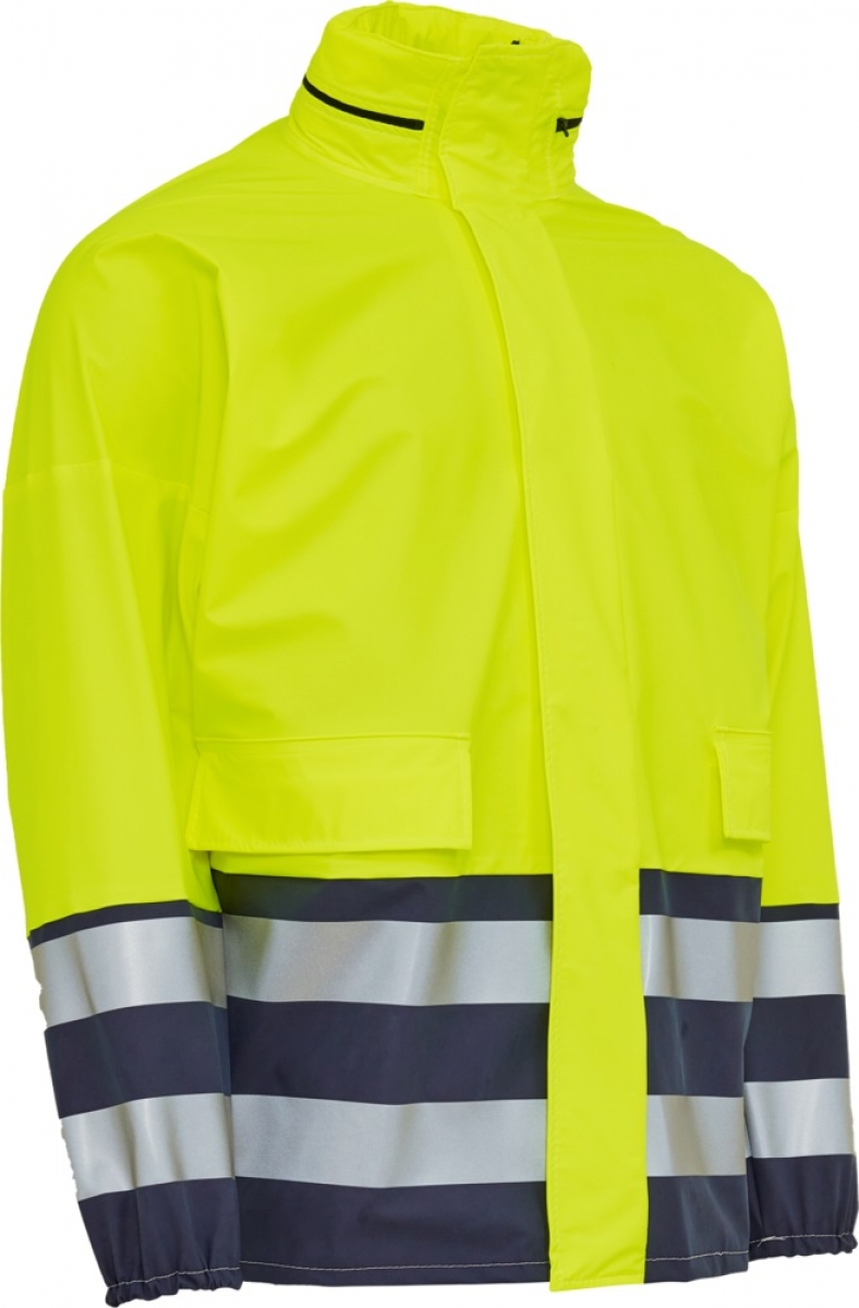 ELKA-Warnschutz, Warn-Jacke mit Reiverschluss, warngelb/ marine