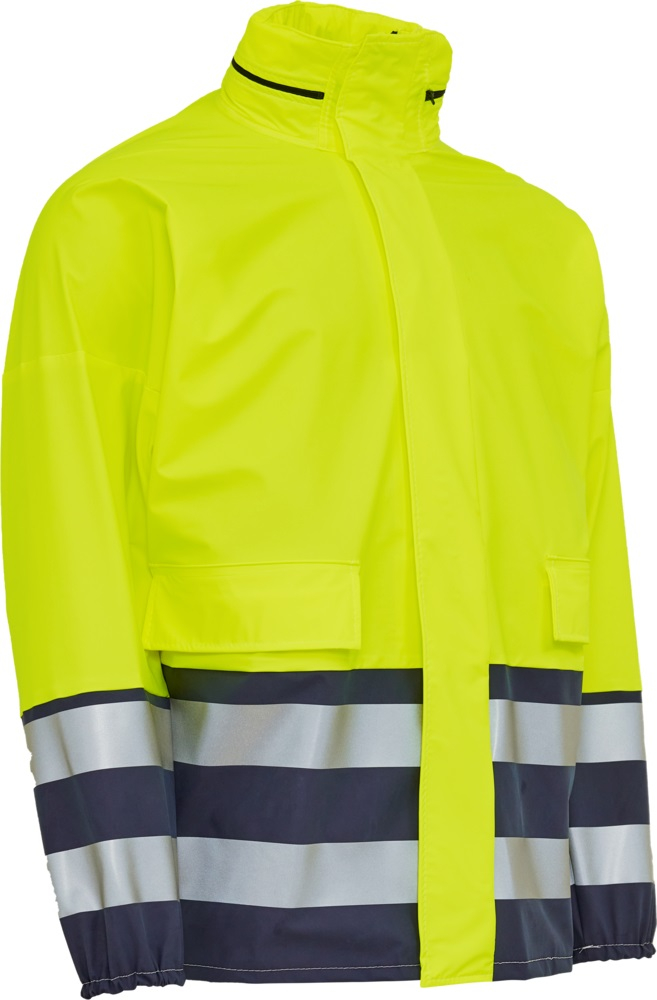 ELKA-Warnschutz, Warn-Jacke mit Reißverschluss, warngelb/ marine