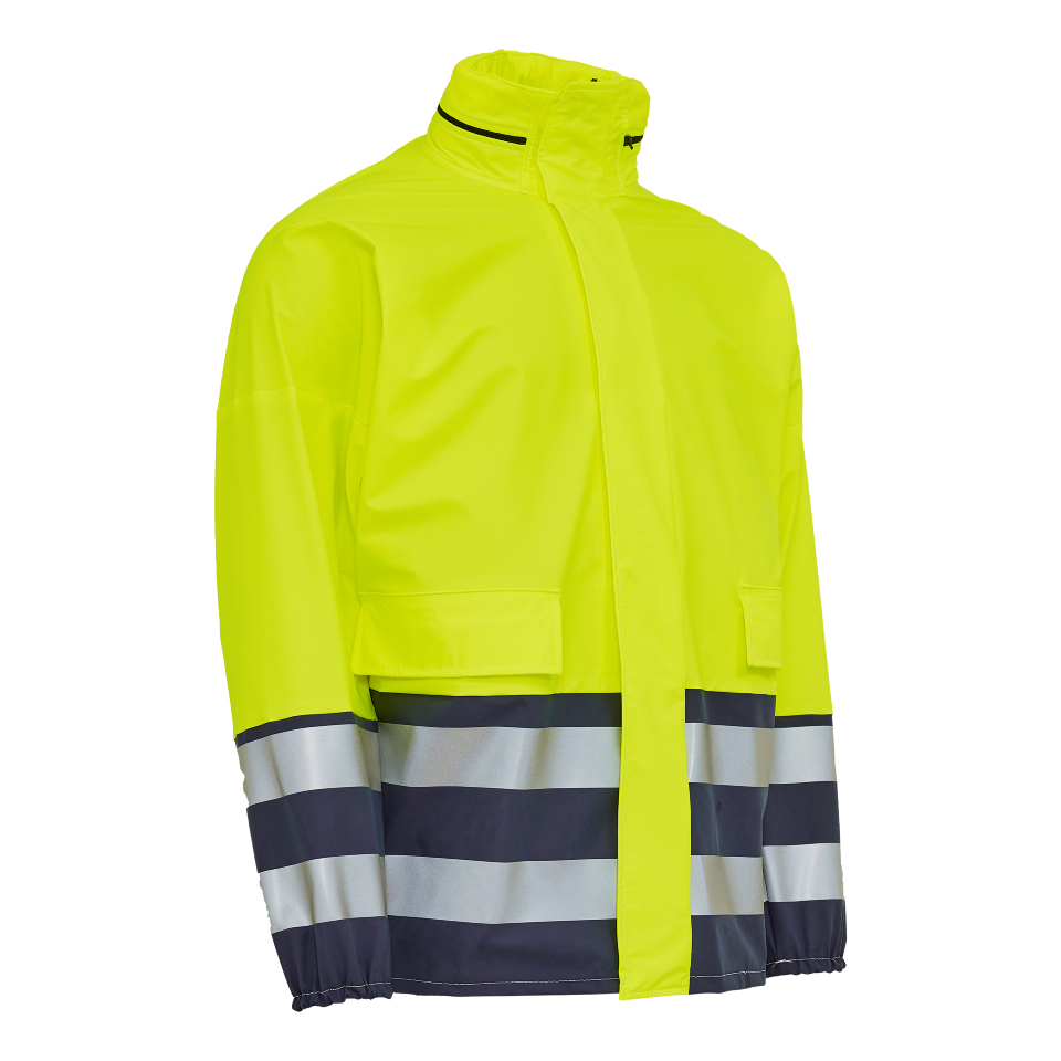 ELKA-Warnschutz, Warn-Schutz-Jacke mit Reißverschluss, warngelb/schwarz