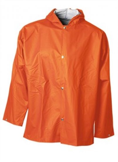 ELKA-Workwear, Rainwear-Wetter-Schutz, PU-Workwear, Regen-Jacke, Xtreme mit Druckknpfe, orange