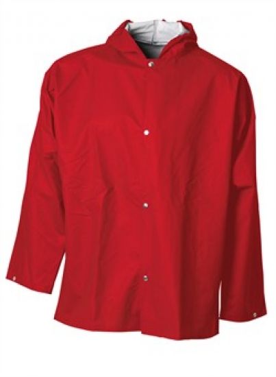 ELKA-Workwear, Rainwear-Wetter-Schutz, PU-Workwear, Regen-Jacke, Xtreme mit Druckknpfe, rot