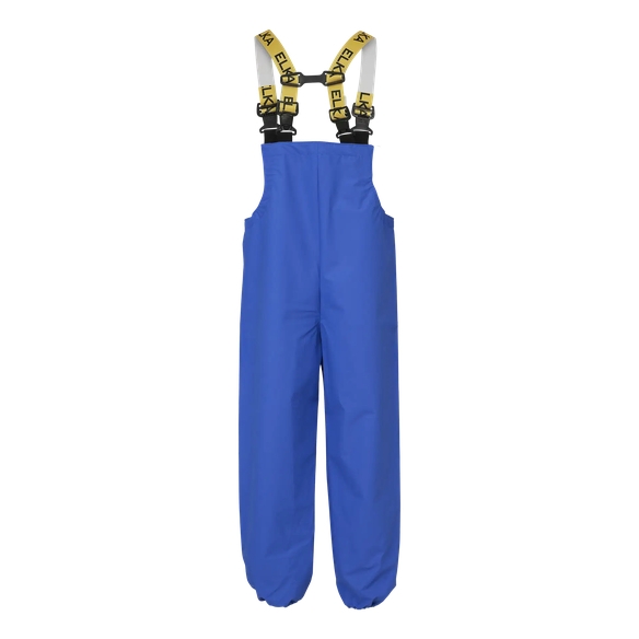 ELKA-Workwear, Rainwear-Wetter-Schutz, PU-Workwear, Regen-Latzhose, Cleaning mit Elastik am Bein, cobalt