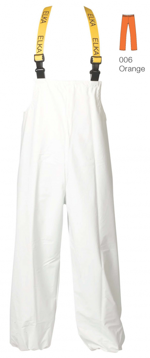 ELKA-Workwear, Rainwear-Wetter-Schutz, PU-Workwear, Regen-Latzhose, Cleaning, 240g/m², orange