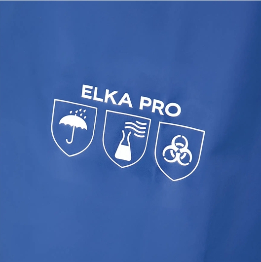 ELKA-Workwear, Rainwear-Wetter-Schutz, PU-Workwear, Regen-Latzhose, Cleaning mit Knieverstärkung, cobalt