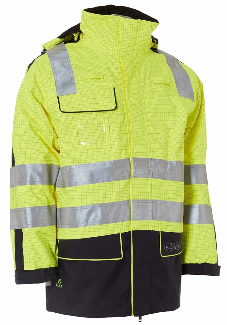 ELKA-Warnschutz, Multinorm-Parka mit Strlichtbogen, ANTIFLAME-ANTISTATIC, gelb